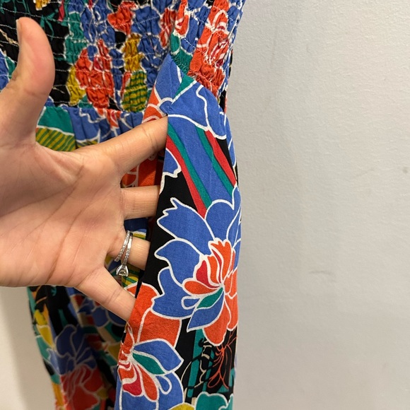 EUC Lulus Tropico Blue Multi Floral Romper, medium - Picture 5 of 9